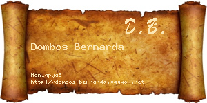 Dombos Bernarda névjegykártya